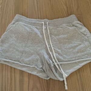 Aerie Cozy Gray Drawstring Shorts